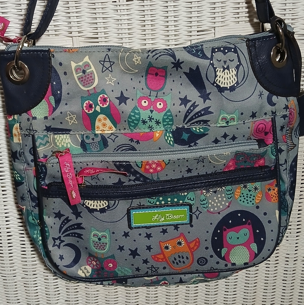 Lily Bloom Owl Print Crossbody Bag - Multicolor
